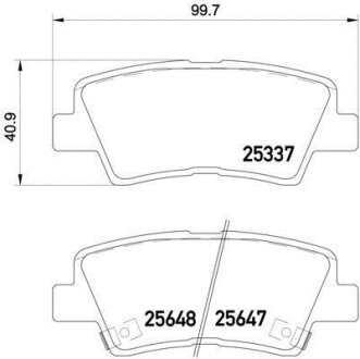 Тормозные колодки дисковые BREMBO P30 054