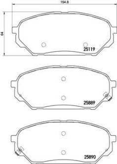 Тормозные колодки дисковые BREMBO P30 071