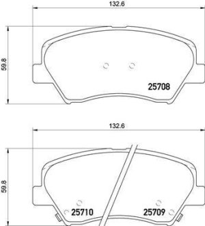 Комплект гальмівних колодок BREMBO P30073