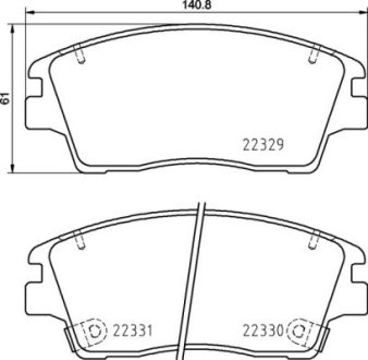 Комплект тормозных колодок из 4 шт. дисков BREMBO P30096