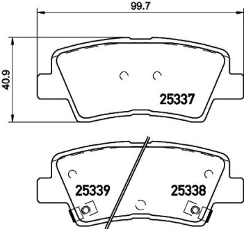 Комплект тормозных колодок из 4 шт. дисков BREMBO P30101