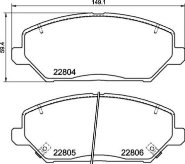 Тормозные колодки дисковые BREMBO P30 110