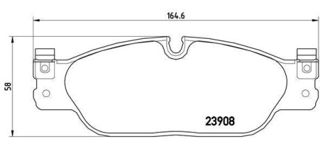Комплект гальмівних колодок BREMBO P36021