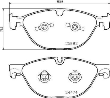 Тормозные колодки дисковые BREMBO P36 029