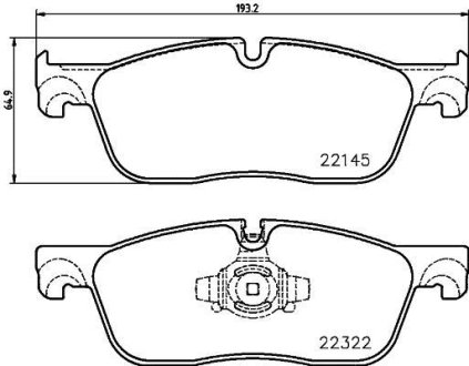 Комплект гальмівних колодок з 4 шт. дисків BREMBO P36035