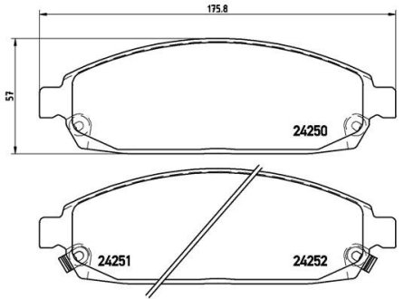 Комплект тормозных колодок BREMBO P37010