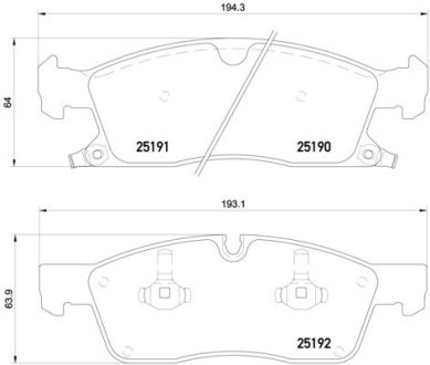 Комплект тормозных колодок BREMBO P37017