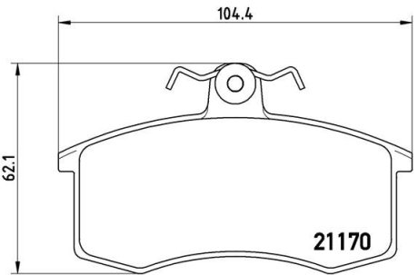 Тормозные колодки дисковые BREMBO P41003