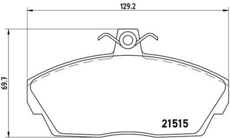 Комплект гальмівних колодок BREMBO P44010