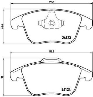 Гальмівні колодки дискові BREMBO P44 020