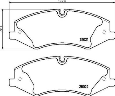 Тормозные колодки дисковые BREMBO P44 024