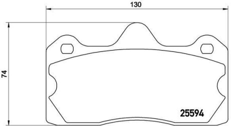 Комплект гальмівних колодок BREMBO P47002