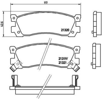 Тормозные колодки дисковые BREMBO P49 025