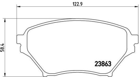 Комплект гальмівних колодок BREMBO P49029