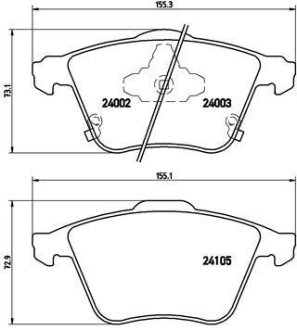 Тормозные колодки дисковые BREMBO P49038