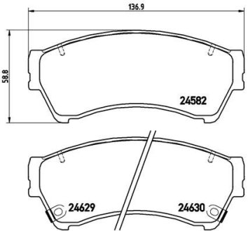 Комплект тормозных колодок BREMBO P49039