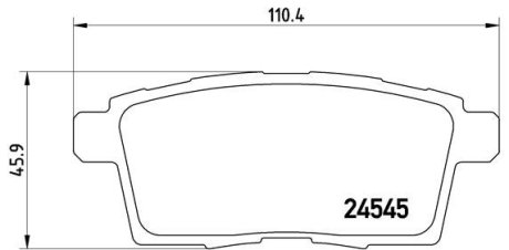 Комплект гальмівних колодок BREMBO P49041