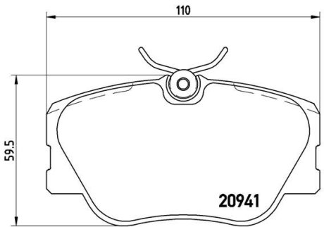 Комплект тормозных колодок BREMBO P50008