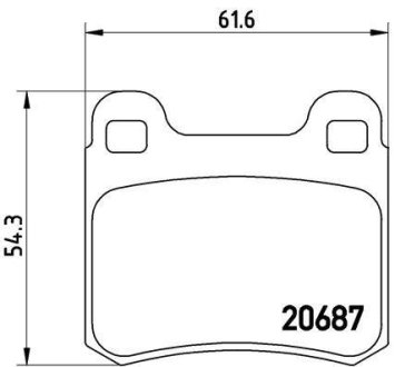 Тормозные колодки дисковые BREMBO P50 013