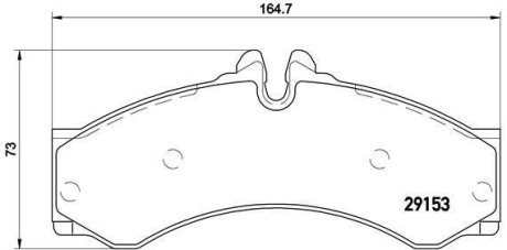 Комплект тормозных колодок из 4 шт. дисков BREMBO P50028