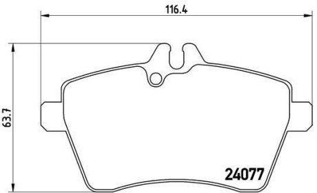 Тормозные колодки дисковые BREMBO P50 054