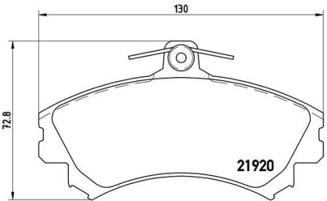 Комплект тормозных колодок BREMBO P50055