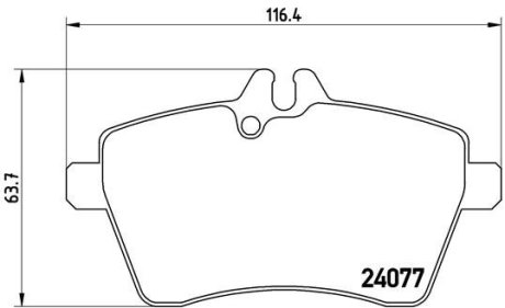 Комплект тормозных колодок BREMBO P50056