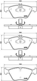 Тормозные колодки BREMBO P50075