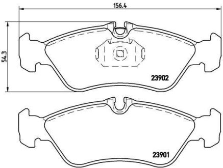 Комплект тормозных колодок из 4 шт. дисков BREMBO P50082