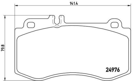 Комплект гальмівних колодок BREMBO P50087