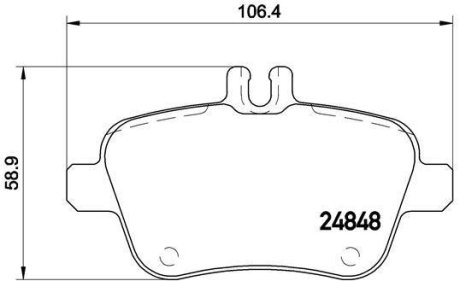 Комплект тормозных колодок из 4 шт. дисков BREMBO P50091