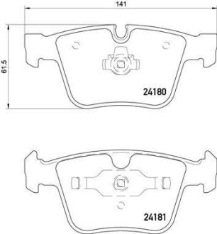 Тормозные колодки дисковые BREMBO P50 116