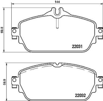 Комплект гальмівних колодок BREMBO P50118