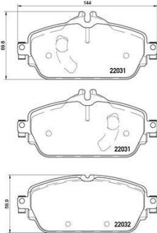 Комплект тормозных колодок из 4 шт. дисков BREMBO P50119