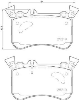 Комплект гальмівних колодок BREMBO P50121