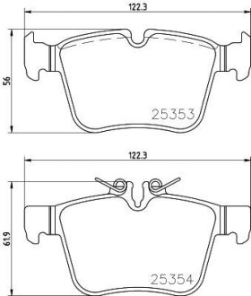 Комплект гальмівних колодок BREMBO P50122