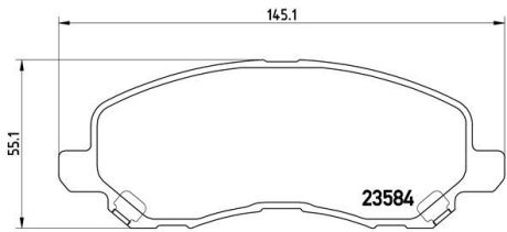 Тормозные колодки дисковые BREMBO P54 030X (фото 1)