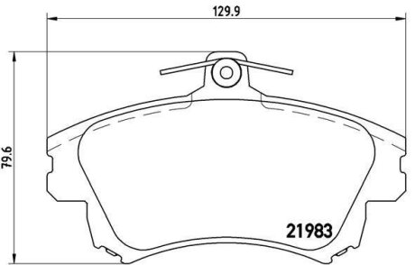 Комплект гальмівних колодок BREMBO P54036