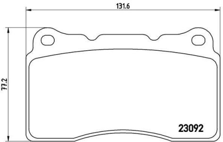 Тормозные колодки дисковые BREMBO P54 040