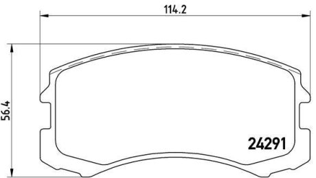 Тормозные колодки дисковые BREMBO P54 041