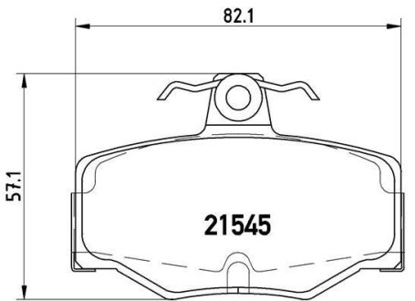 Комплект гальмівних колодок BREMBO P56024