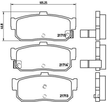 Комплект тормозных колодок BREMBO P56029