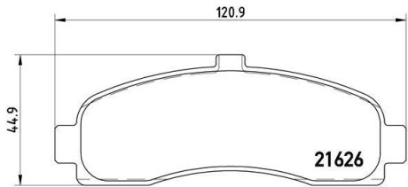 Тормозные колодки дисковые BREMBO P56 031