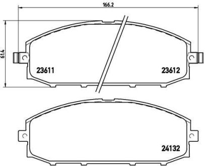 Комплект тормозных колодок BREMBO P56041