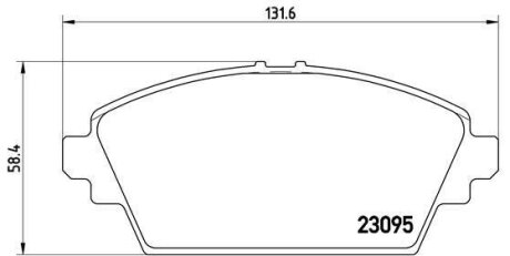 Комплект гальмівних колодок BREMBO P56044