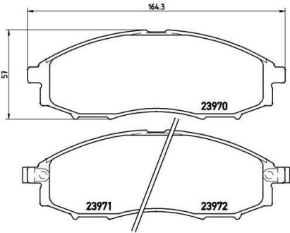 Комплект гальмівних колодок BREMBO P56049