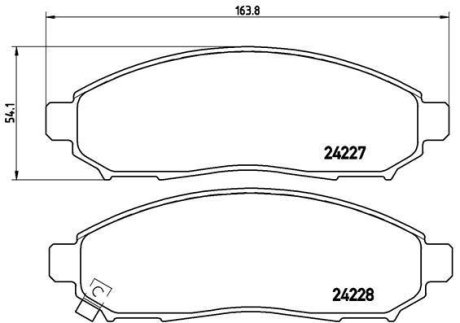 Комплект гальмівних колодок BREMBO P56059