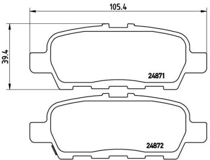 Комплект гальмівних колодок BREMBO P56068