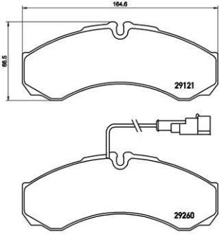 Колодки тормозные дисковые (комплект 4 шт.)) BREMBO P56069