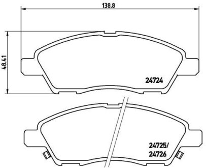 Колодки гальмівні дискові BREMBO P56070